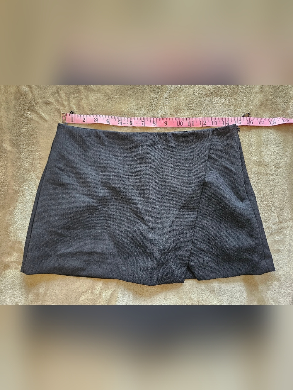 Zara Black Wrap Illusion Skort Size Medium